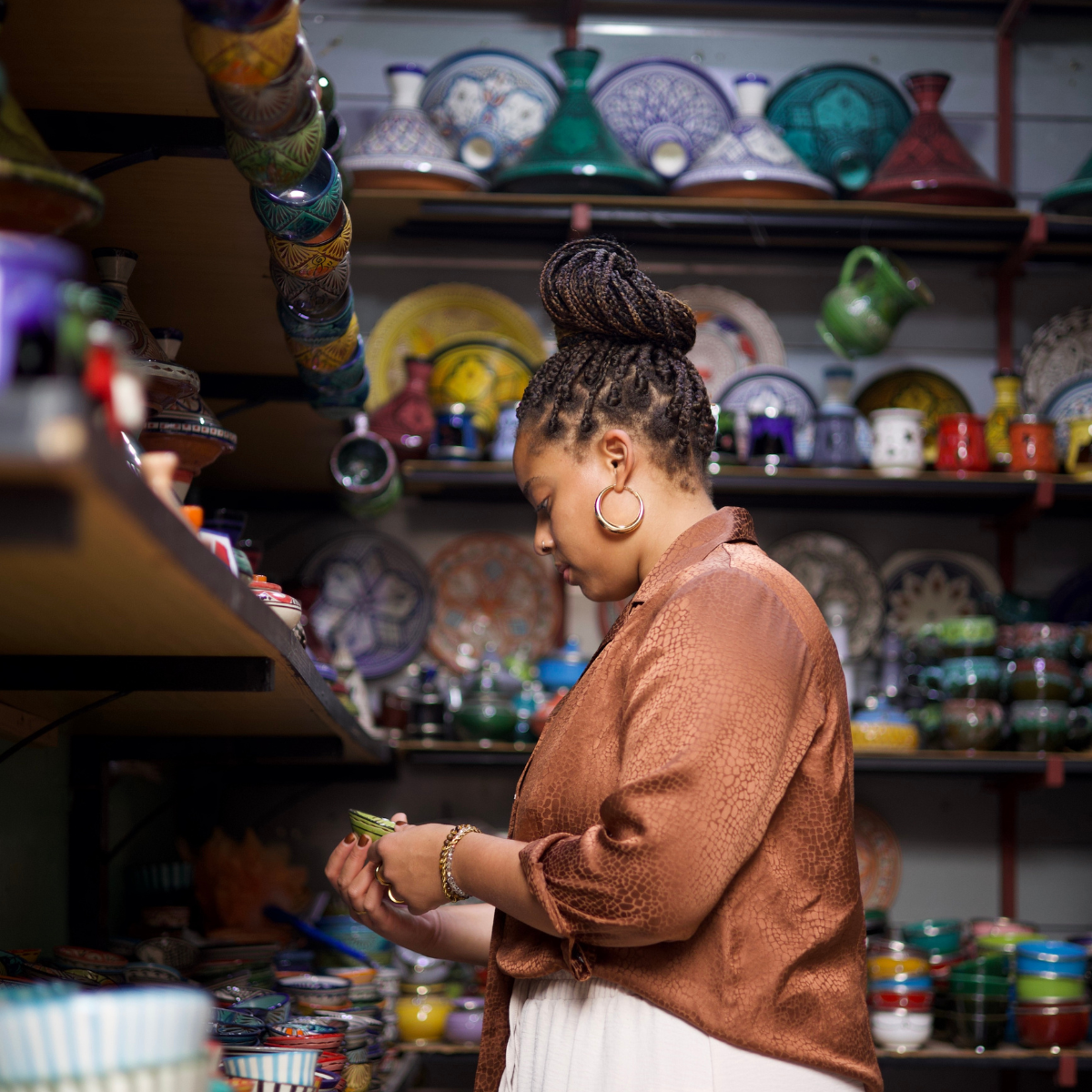 Joy Poses in an Alley in the Medina