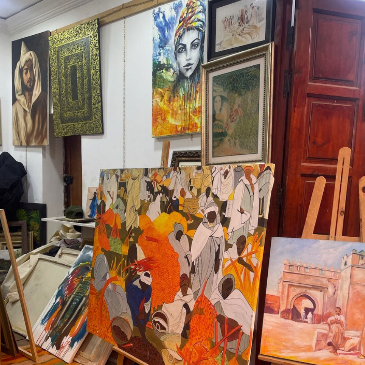 Art Displayed in Marrakech Souk, Photo Credit: Joy Grant