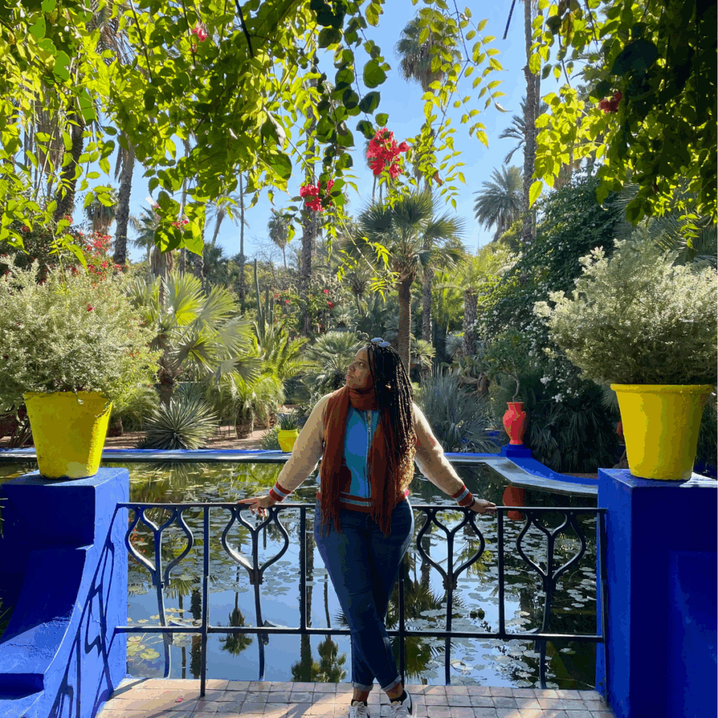 Joy Poses in Le Jardin Marjorelle